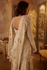 Ivory Pearl Sharara Set