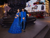 Blue Paisley Lehenga Set