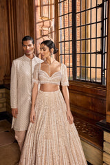 Champagne Pearl Lehenga Set