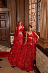Rasha Thadani in Red Paisley Lehenga Set