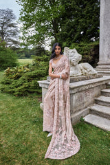 Rose Gold Sequin Saree