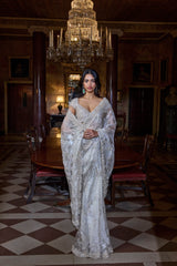 Champagne Zardosi Saree