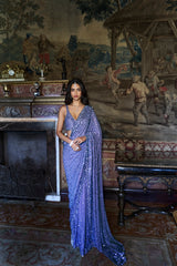 Mauve Sequin Saree