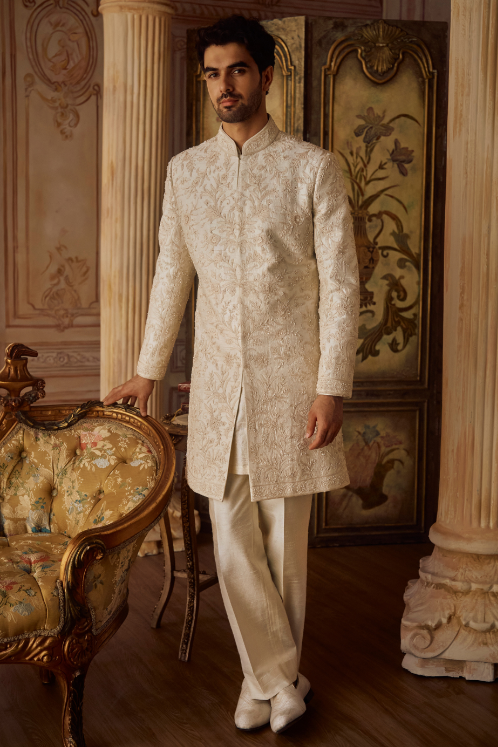 Ivory Pearl Sherwani Set