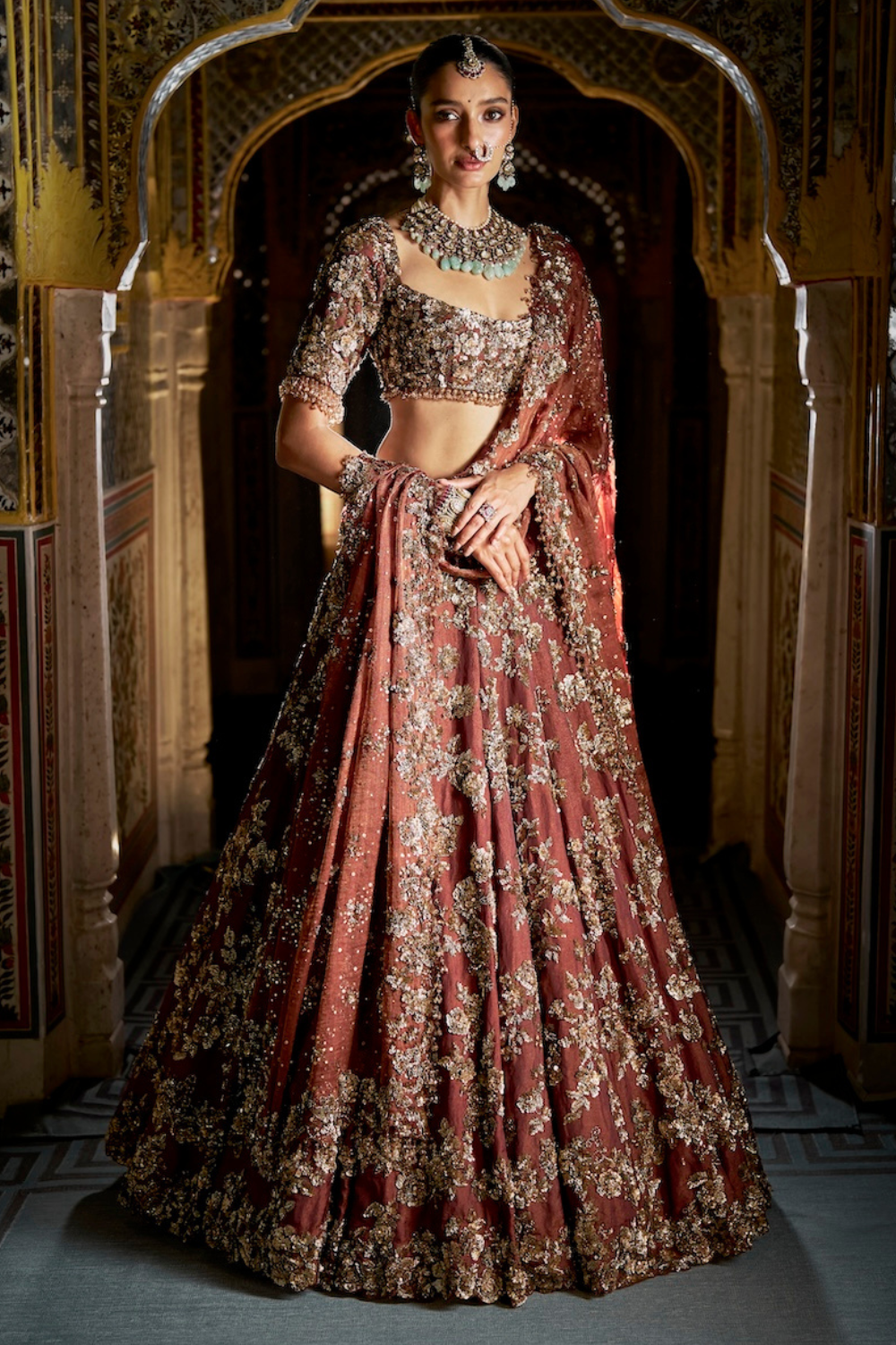 Bronze Gold Lehenga Set