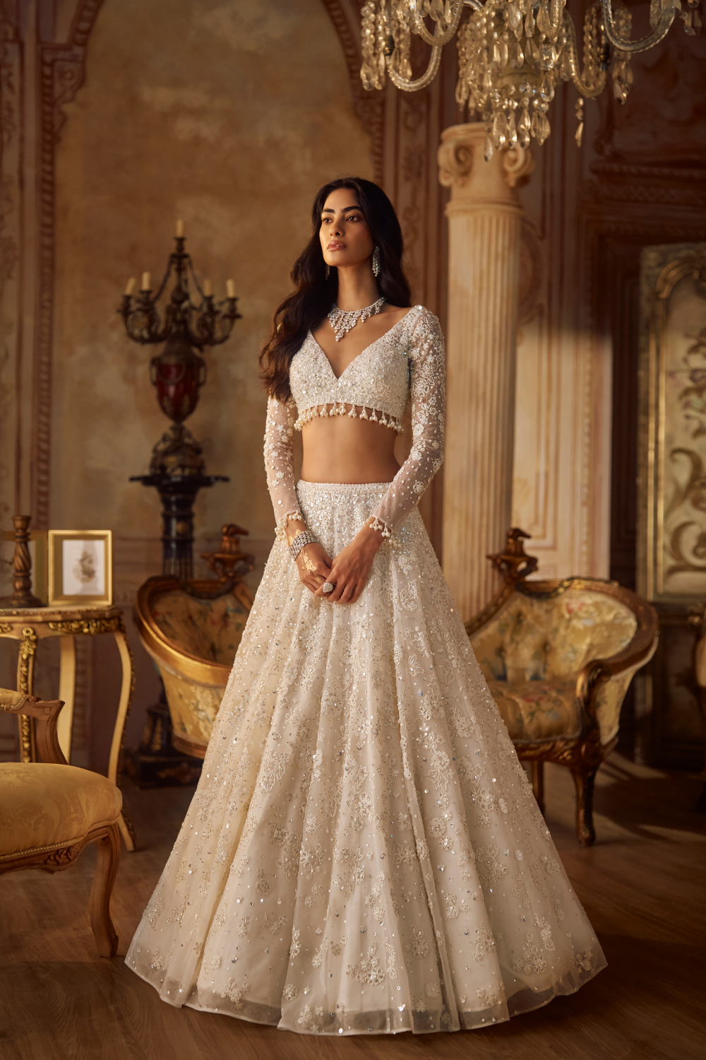 Ivory Dori Lehenga Set