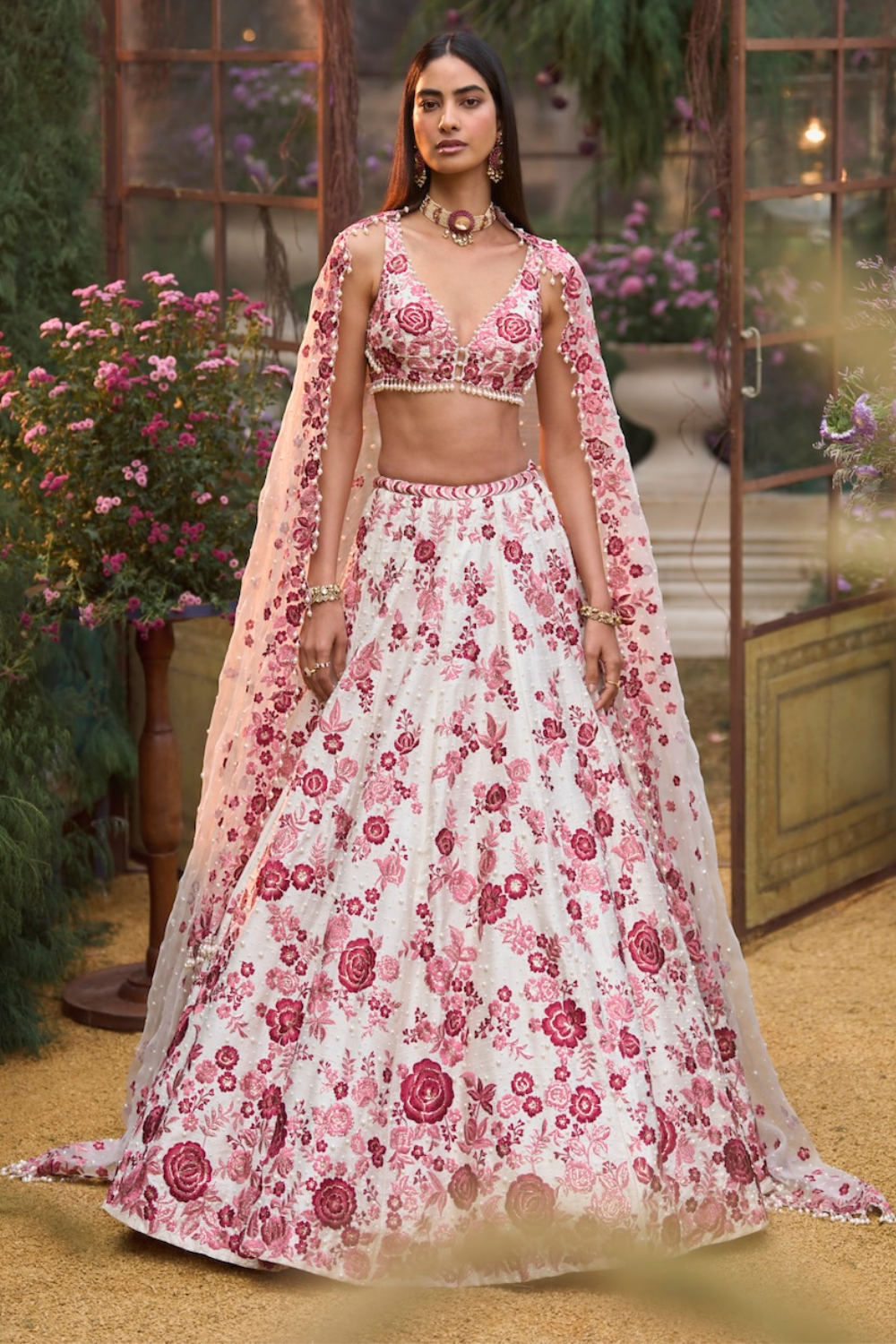 Ruby Floral Lehenga Set