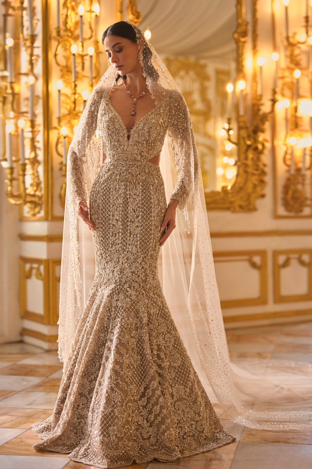 Champagne Sequin Gown