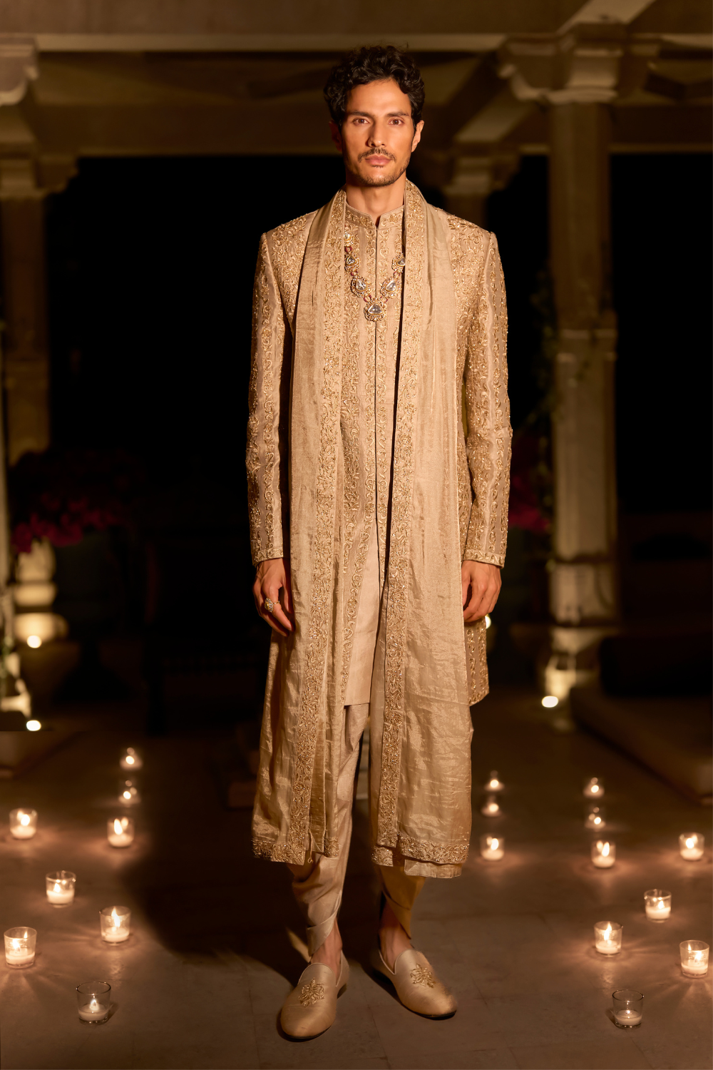 Champagne Sherwani Set