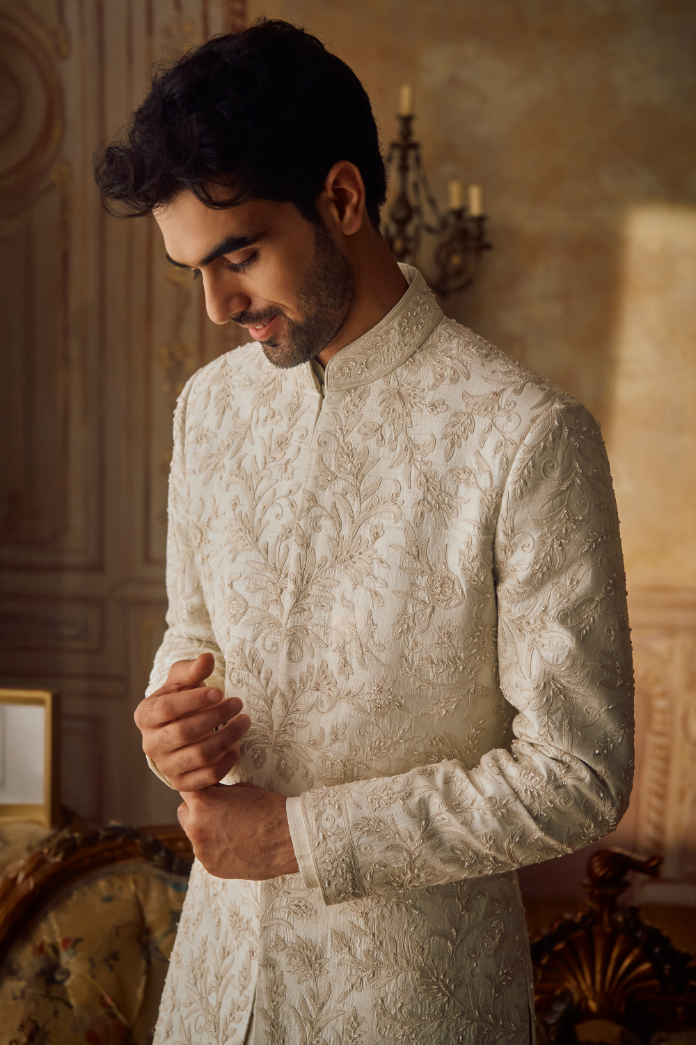 Ivory Pearl Sherwani Set