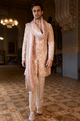 Powder Peach Sherwani Set