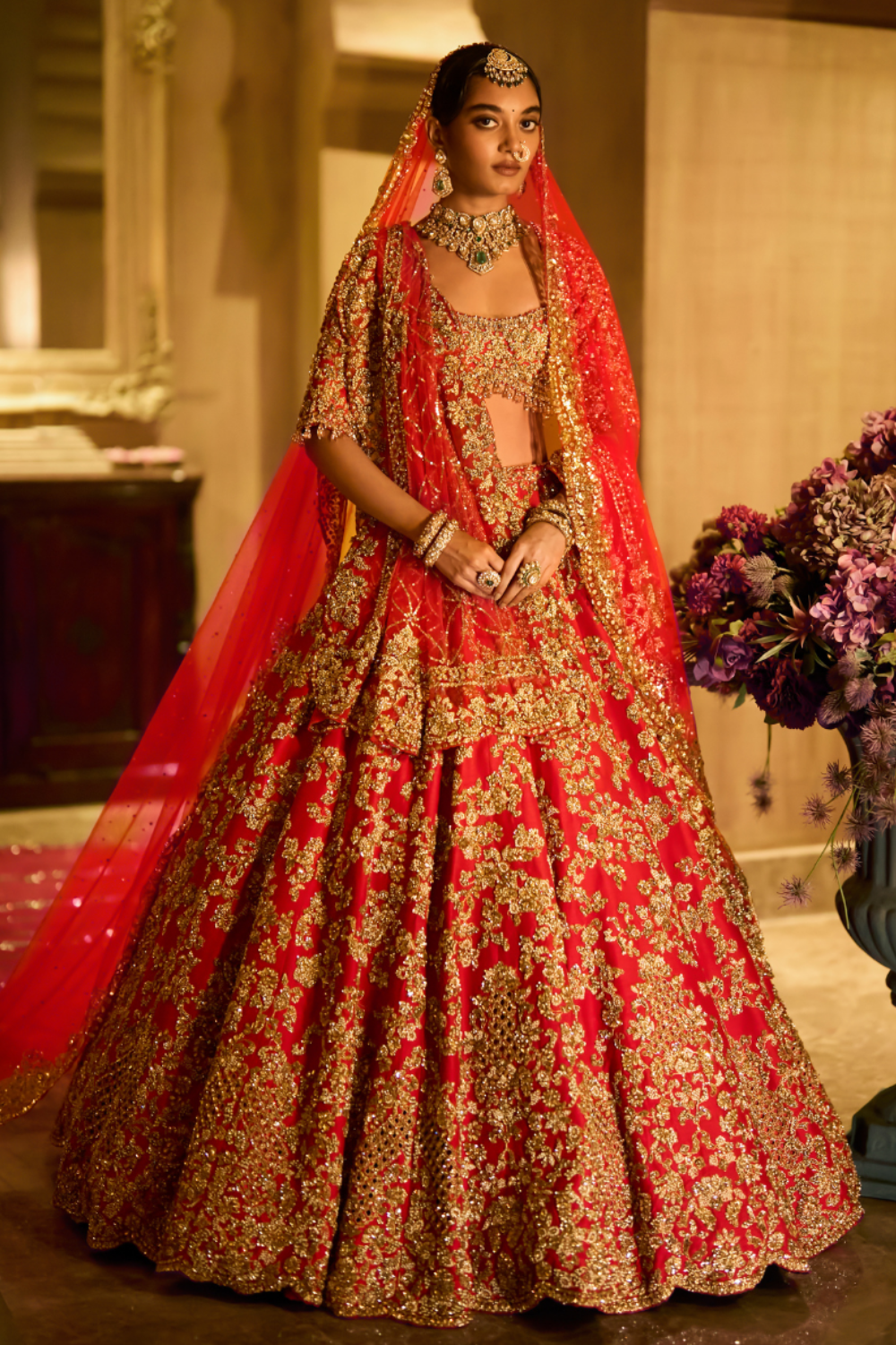 cut set dress Red Zardosi Work Lehenga XXL Purple Color:Purple Dusk ethnic kurta What would you call and an above