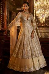 Silver Gold Jacket Lehenga Set