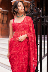 Red Dori Saree