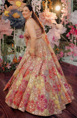 Sakshi Sindwani in Multi-Coloured Floral Lehenga Set