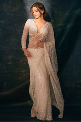 Kriti Sanon In Crystal Pearl Saree