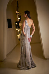 Silver Grey Sequin Sharara Set