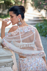 Multi-Coloured Pearl Lehenga Set