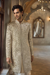 Antique Gold Sherwani Set