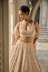 Nude Chandelier Lehenga Set