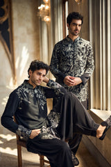 Black & Silver Kurta Set
