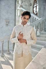 Nude Cut Work Bundi Set