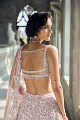 Mauve Sequin Lehenga Set