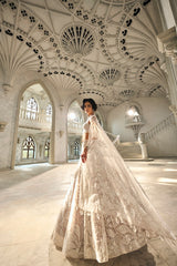 Silver Floral Lehenga Set