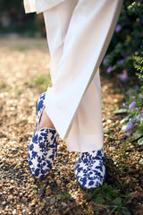 Blue Thread Work Bundi Set