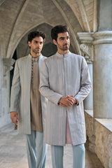 Sage Green Thread Work Sherwani Set