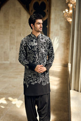 Black & Silver Kurta Set