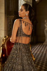 Charcoal Sequin Lehenga Set