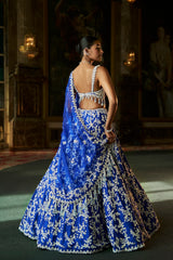 Blue Thread Work Lehenga Set