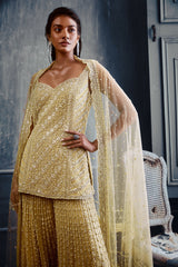 Pooja Hegde in Olive Green Garara Set