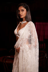 Ivory Pearl Saree