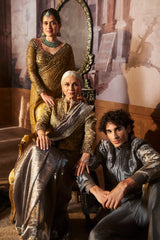 Charcoal Metallic Sherwani Set