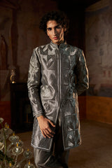 Charcoal Metallic Sherwani Set