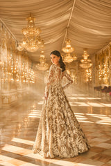 Slate Grey Floral Gown