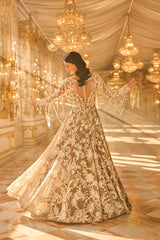 Slate Grey Floral Gown