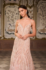 Rose Gold Pearl Gown