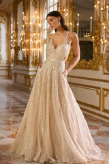 Ivory Sequin Gown