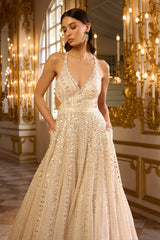 Ivory Sequin Gown