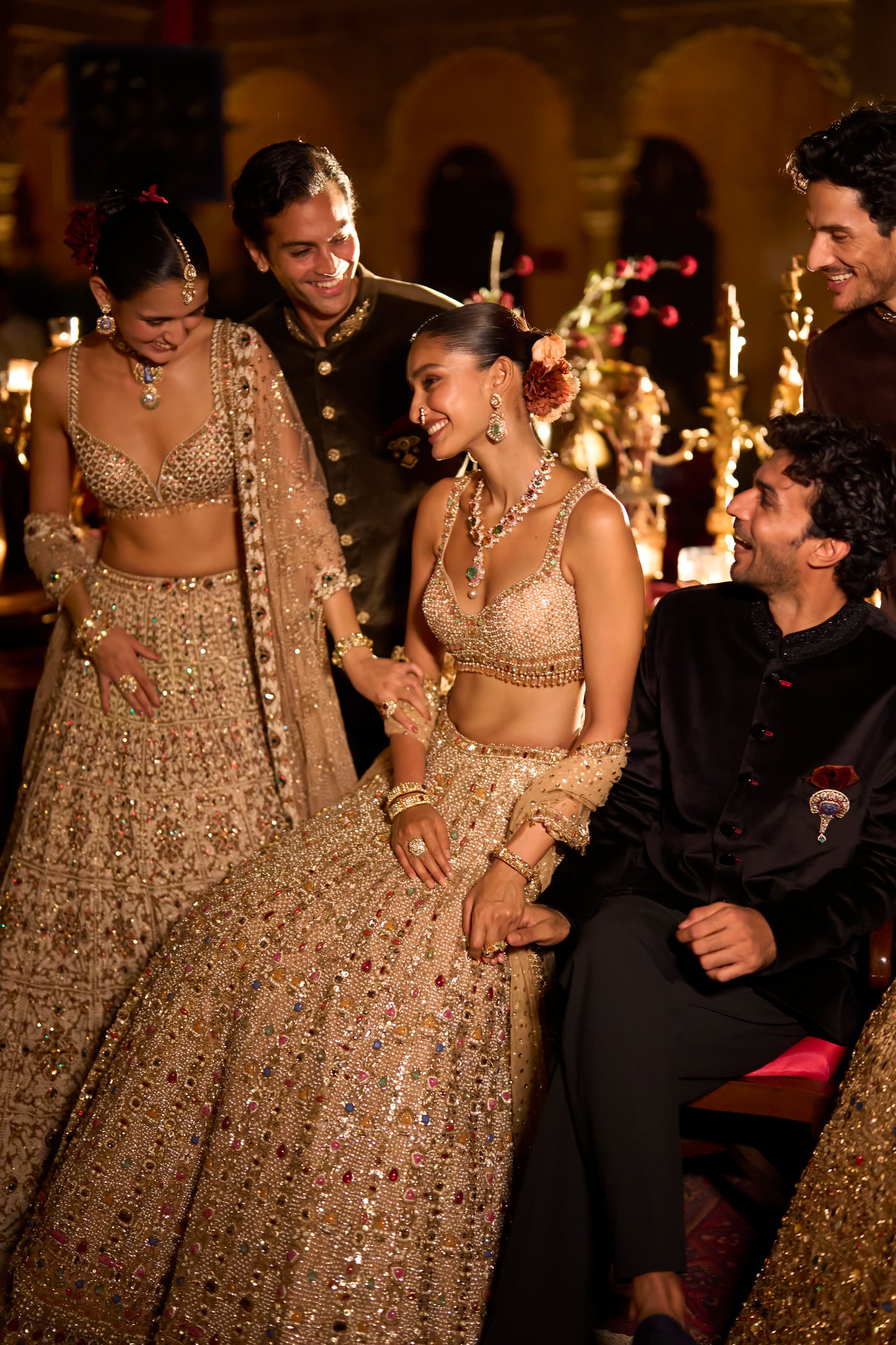 Black Velvet Bandhgala Set