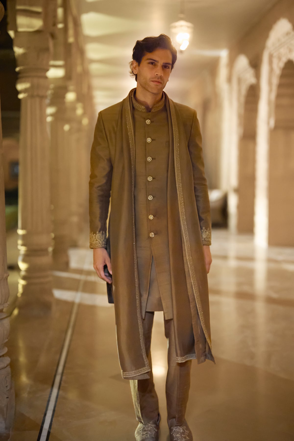 Gold Sherwani Set