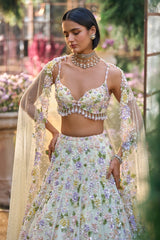 Butter Yellow Sequin Lehenga Set