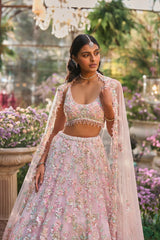Light Pink Sequin Lehenga Set