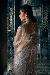 Steel Grey Sequin Saree