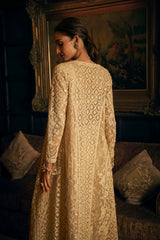 Nude Draped & Jacket Saree