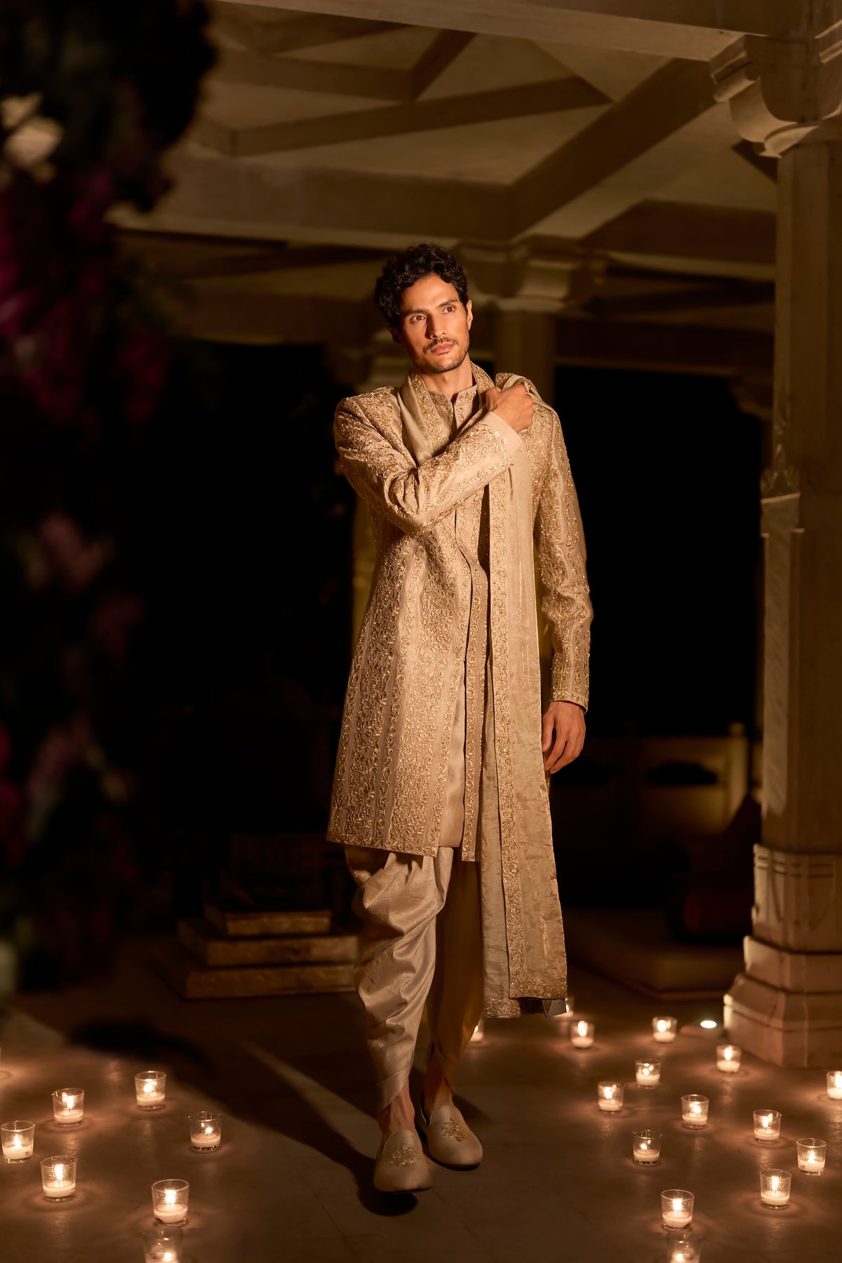 Champagne Sherwani Set
