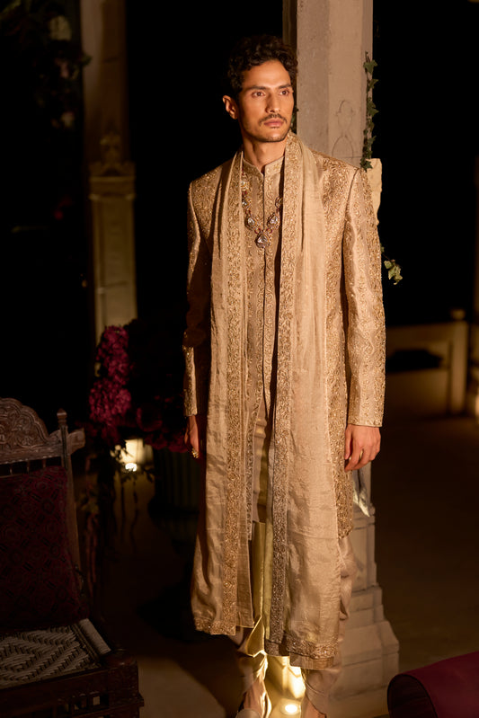 Champagne Gold Sherwani Set